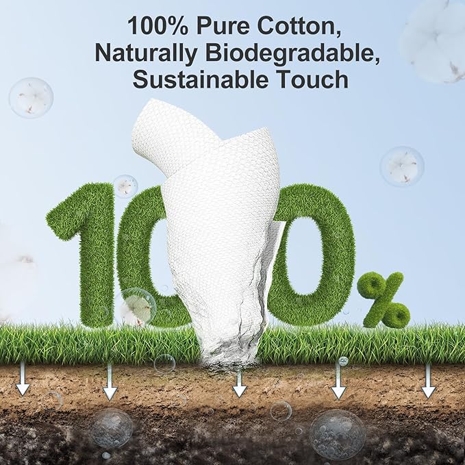 Winner XL Disposable Face Towels, 100% Cotton, 110 Count (Pack of 2)