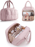 Marscamd Travel Makeup Bag for Women, Medium Size, Puffy Cosmetic Organizer