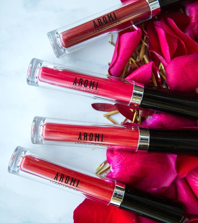 Aromi Bright Red Matte Liquid Lipstick (Preppy Red)