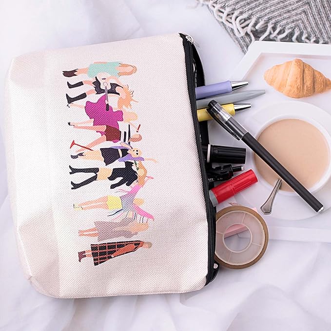 Pebarmnt I'm Not Dramatic I'm Theatrical Makeup Bag Broadway Musical Gift Theatre Bag Pencil Case Fun Theatrical Design Makeup Bag (ERAS)