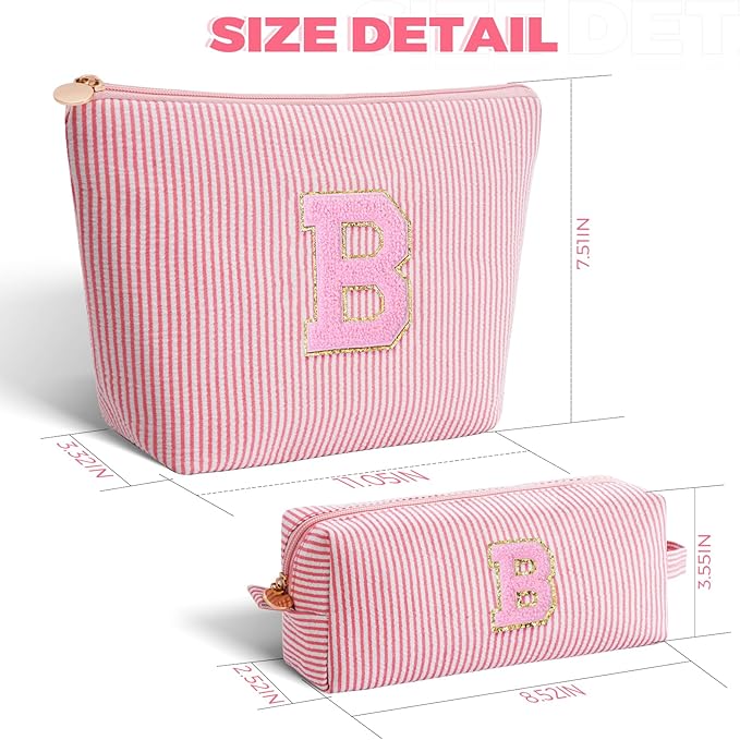 Btffitting Gifts for Teen Girls Women - Birthday Gifts for 10 11 12 13 14 15 16 17 18 Years Old Girl,Makeup Bag Cosmetic Bag,Teacher Gift Trendy Stuff Toiletry Bag - Peach,B