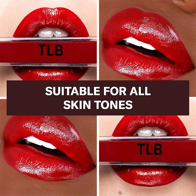 The Lip Bar - Lip Gloss, Vixen (Deep Red Opaque) - Gloss Up Color Rich - Smooth, Not Sticky Formula - Moisturizing Coconut Oil, Olive Oil, Argan Oil & Vitamin E - Vegan & Cruelty Free -.30 fl oz