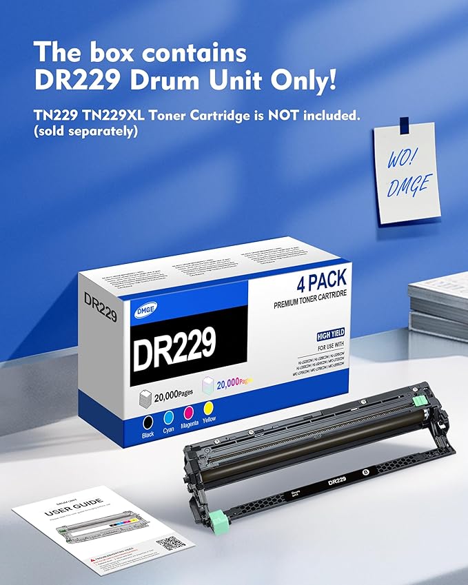 TN229XL TN229 Toner 4 Pack Compatible with Brother MFC-L3780CDW MFC-L3720CDW HL-L3280CDW HL-L3220CDW HL-L3295CDW, TN229XL