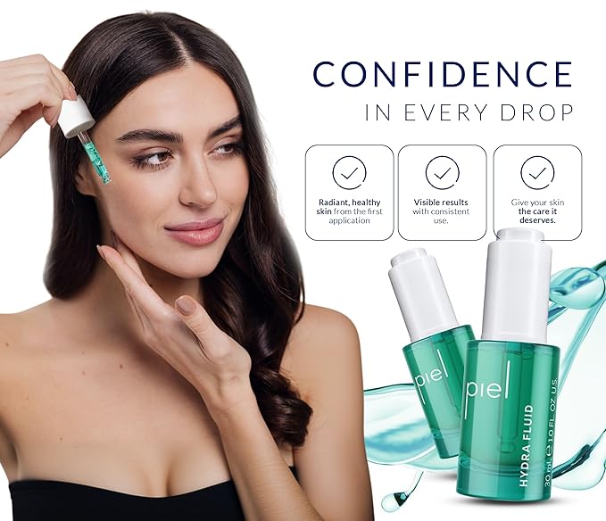 Piel Hydra Fluid – Hydrating Facial Serum with Hyaluronic Acid and Allantoin – Lightweight and Fast-Absorbing Formula – Suitable for All Skin Types