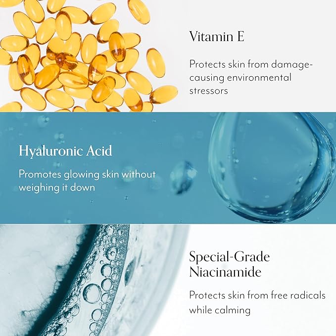 Bliss Glow & Hydrate Serum – Niacinamide + Hyaluronic Acid Face Serum with Vitamin E – Hydrating & Brightening Serum for Dull Skin, Pores & Uneven Tone – Lightweight Daily Skincare, 1 Fl Oz
