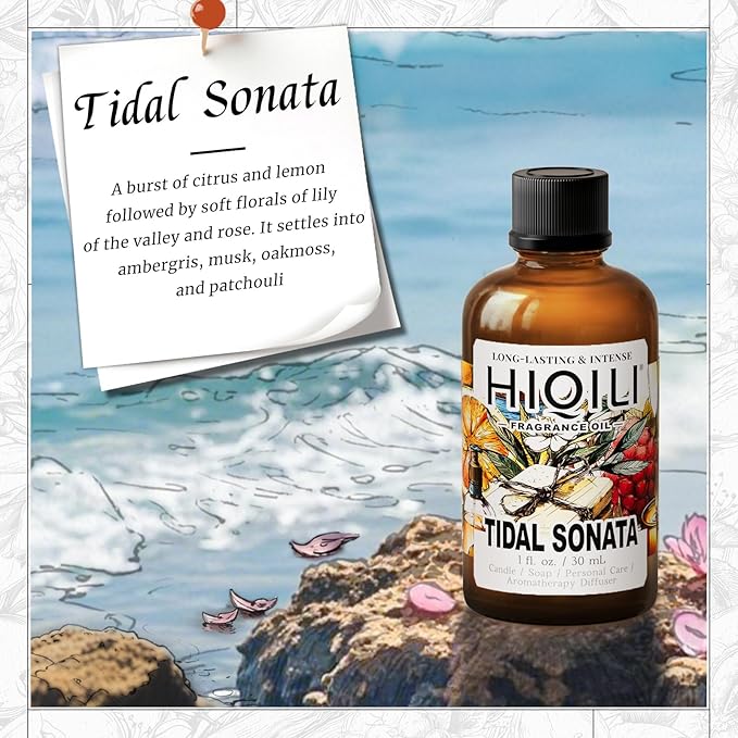 HIQILI Tidal Sonata Fragrance Oil for Diffuser,Aromatherapy, Candle, Soap