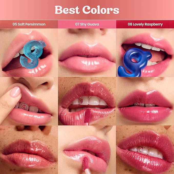 COLORGRAM Fruity Glass Tint 02 Dewy Grapefruit | Korean Long Lasting & Waterproof Lip Stain | Glossy Lip Gloss with Subtle Orange Shade | Buildable, Blendable, Moisturizing, Non-Sticky | 0.11 Oz