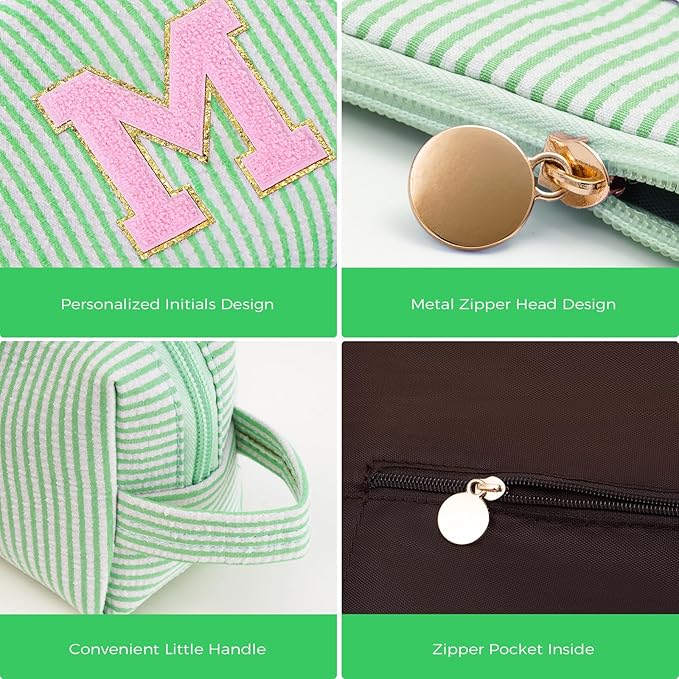 Btffitting Gifts for Teen Girls Women - Birthday Gifts for 10 11 12 13 14 15 16 17 18 Years Old Girl,Makeup Bag Cosmetic Bag,Teacher Gift Trendy Stuff Toiletry Bag - Green,M