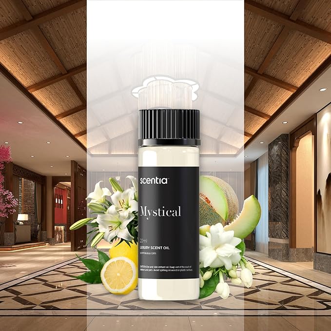 Scentia Mystical Aromatherapy Oil for Diffuser – Hotel Scent Inspired by Wynn Las Vegas – 20 mL – Melon, Raspberry & Jasmine Natural Fragrance Oil for Waterless & Cold Air Diffusers, Made in USA