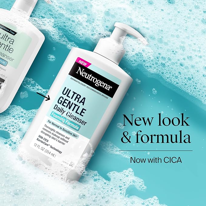 Neutrogena Ultra Gentle Foaming Facial Cleanser, Fragrance Free, 16 fl. oz
