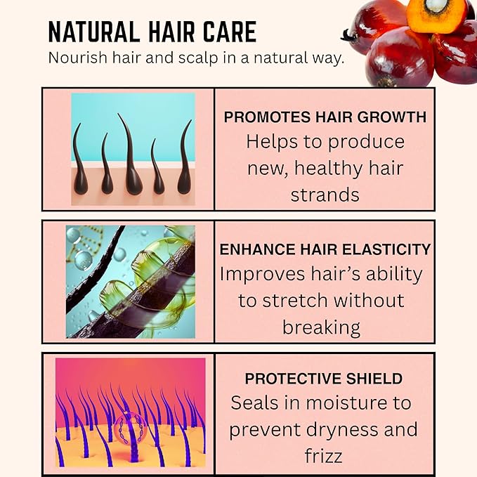 Allure Works 100% Unrefined Raw Batana Oil for Hair Growth Dr. Sebi, Organic from Honduras - Botana Oil Promotes Hair Growth, Thickness, and Prevents Hair Loss, Suitable for Men and Women. 4.05 oz
