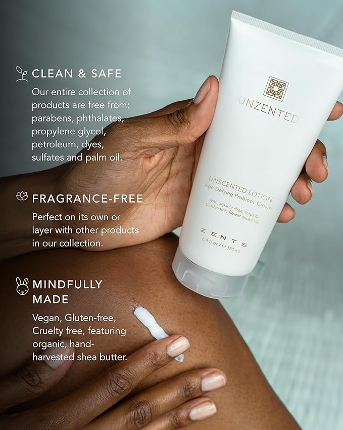 Zents Age-Defying Probiotic Body & Hand Lotion (Fragrance-Free) 6.4 fl oz