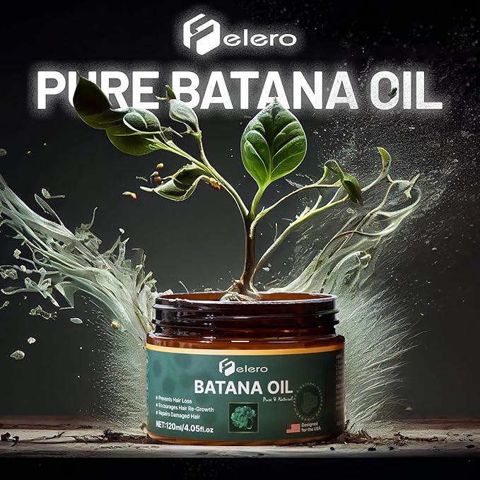 Unrefined Batana Oil for Hair Growth - 100% Pure, Organic & Authentic Dr Sebi Batana Hair Mask from Honduras - Repairs Split Ends, Reduces Hair Loss & Boosts Beard Growth, All Hair Types – 4.05oz