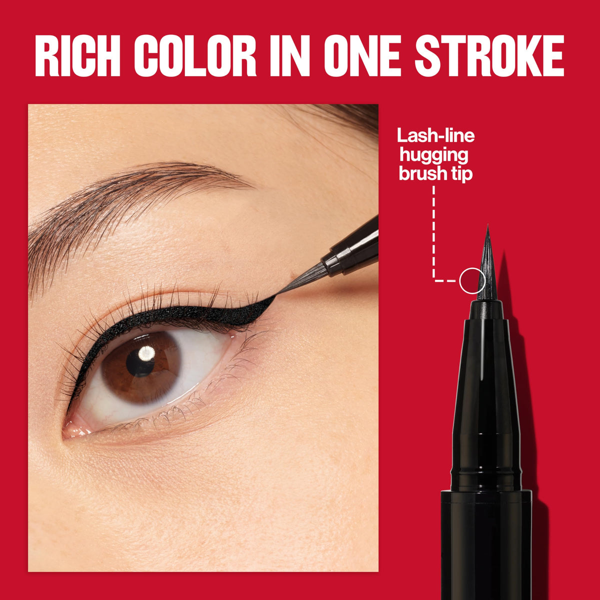 REVLON ColorStay Lash Serum + Liner, Liquid Eyeliner, 001 Blackest Black