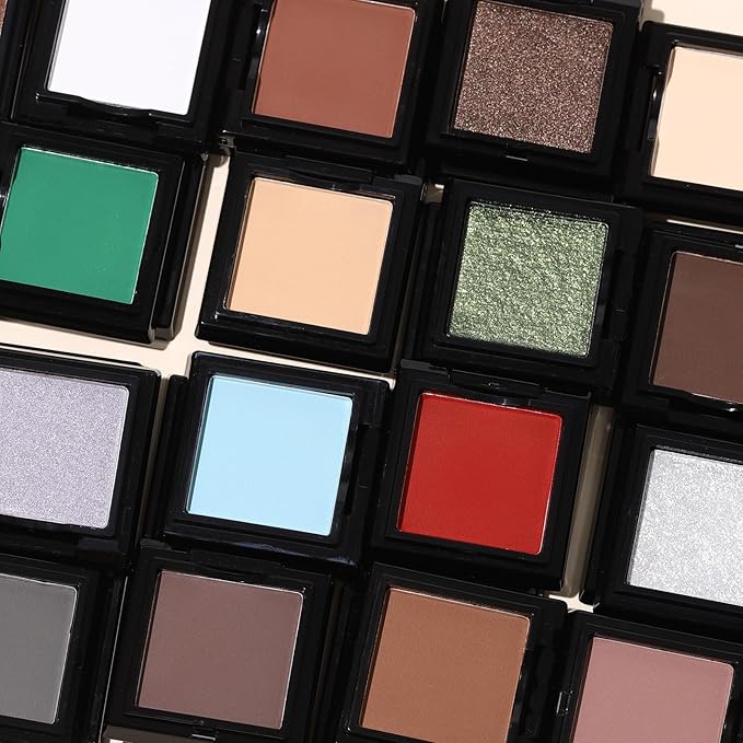 UCANBE Black Single Eyeshadow Palette, Highly Pigmented Matte Eye Shadow Powder, Professional Long-Lasting Waterproof Makeup Palette
