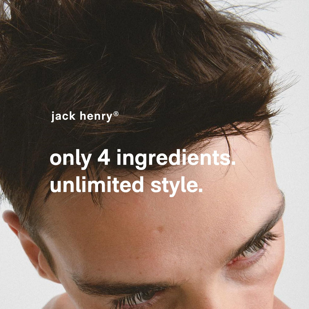 Jack Henry Hair Clay for Men - Wax-Based Flexible Matte Finish, All-Day Hold - Hair Styling Clay for All Hair Types, PVP-Free, Organic Award Winning Formula, Only 4 Ingredients - Natural Scent 1.6 oz