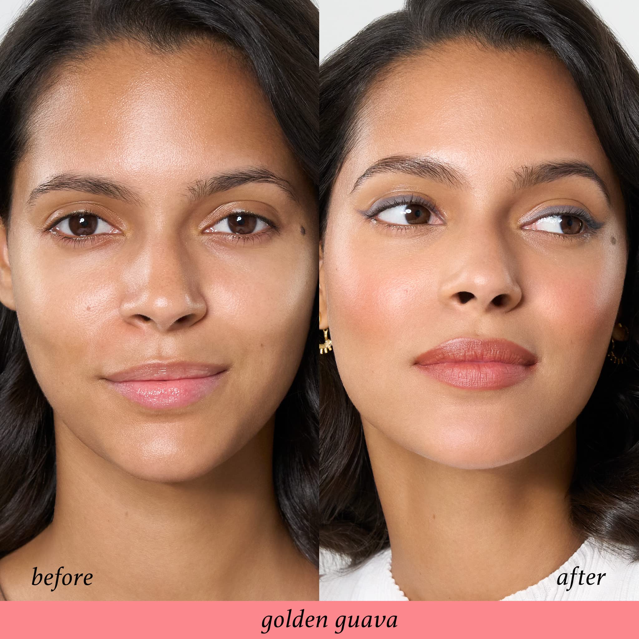 Julep Skip The Brush Cream to Powder Blush Stick - Golden Guava - 2-in-1 Cream Blush and Lip Color Stick - Blendable, Buildable Cheek Formula, No Brush Required, Cruelty-Free, For All Skin Types