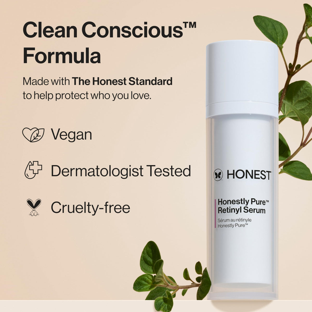 Honest Beauty Honestly Pure Nightly Retinyl Serum, Fragrance-Free, 1 fl oz