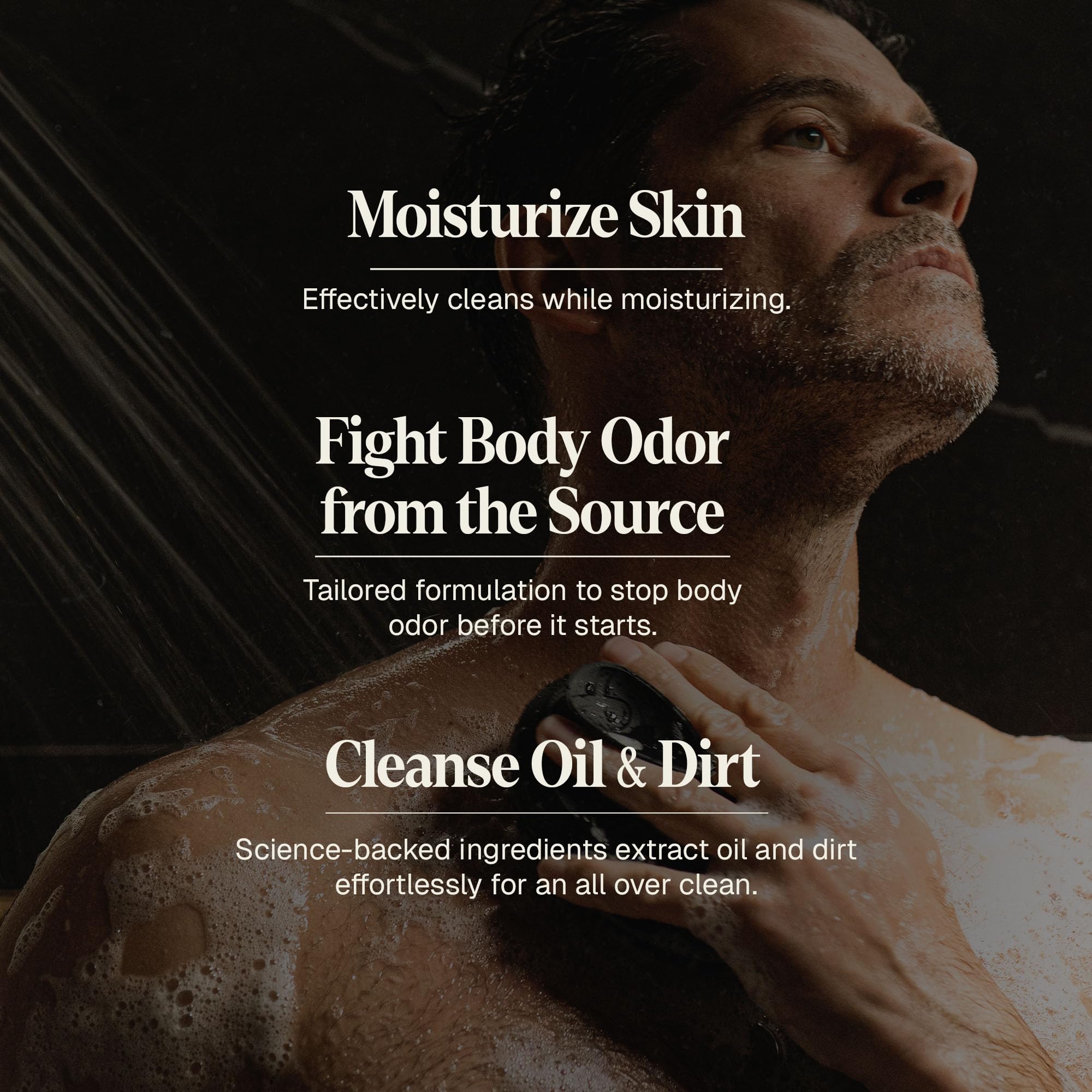 Black Wolf Moisturizing Body Wash for Men, Sandalwood - Hydrating Bodywash