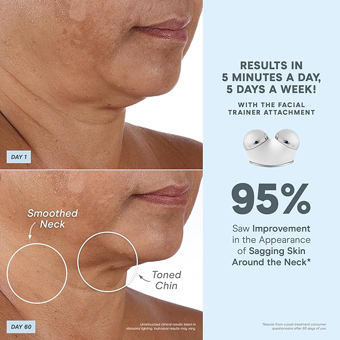 NUFACE Trinity+ Skin Tightening & Face Lift Device - Microcurrent Facial Sculpting Tool to Contour Cheeks, Jawline & Neck, 3 Frequencies, Supports Lymphatic Drainage + Activator Gel, White