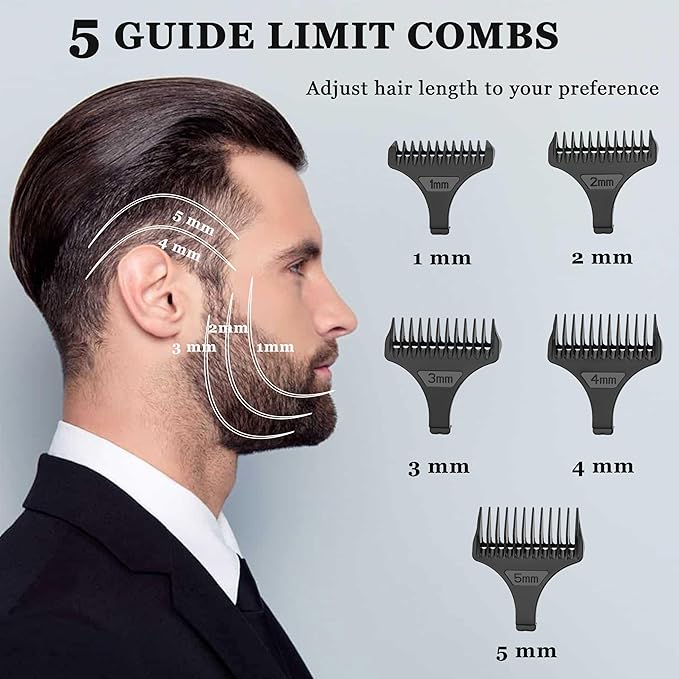 KEMEI Hair Trimmer for Men 9000 RPM Zero Gapped Trimmers for Barbers