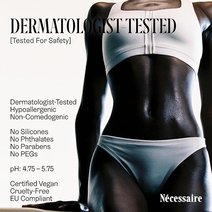 Nécessaire The Body Lotion with Pump – Santal Scented Body Moisturizer with Peptides, Niacinamide, Vitamins C/E & Omega 6/9 – Firming Daily Hydration – Dermatologist-Tested, Vegan – 15.2 oz