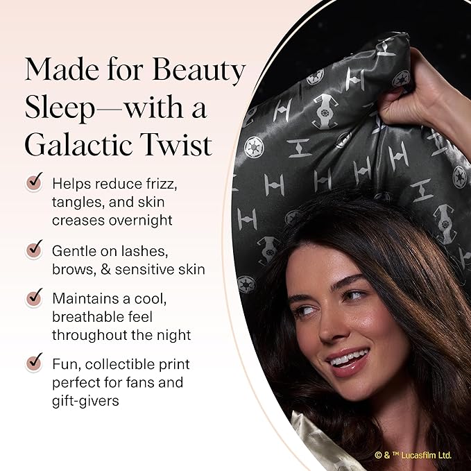 Kitsch x Star Wars Galactic Empire Satin Pillowcase, Size 19x36