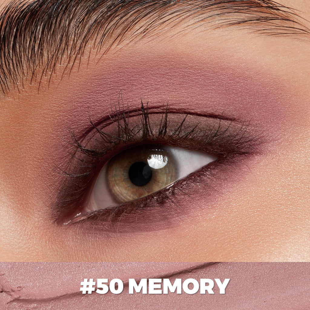FOCALLURE Shimmer and Matte Cream Eyeshadow Stick,Smooth Brilliant Eye Brightener Pencil for Women,Long Lasting Waterproof Eye Shadow and Liners Makeup,#50 Memory