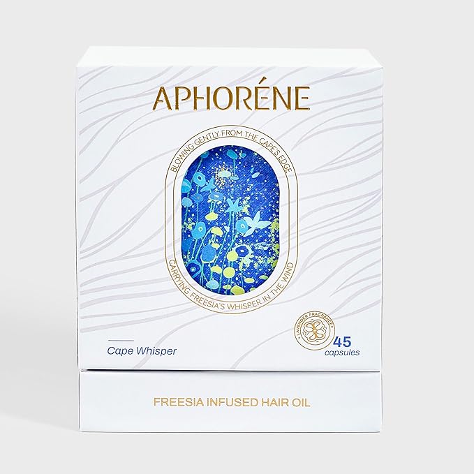 APHORENE Hair Treatment Oil Capsules for Frizzy or Damaged Hair – Lightweight Leave-In Serum with Vitamins & Freesia Scent, Shine Booster, 45 Capsules