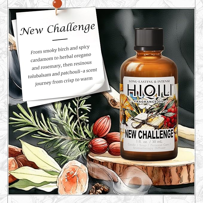 HIQILI New Challenge Fragrance Oil for Diffuser, Candle & Soap