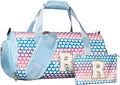 Vogewood Birthday Gift for Tween, Initial Kids Rainbow Gradient Weekend Bag