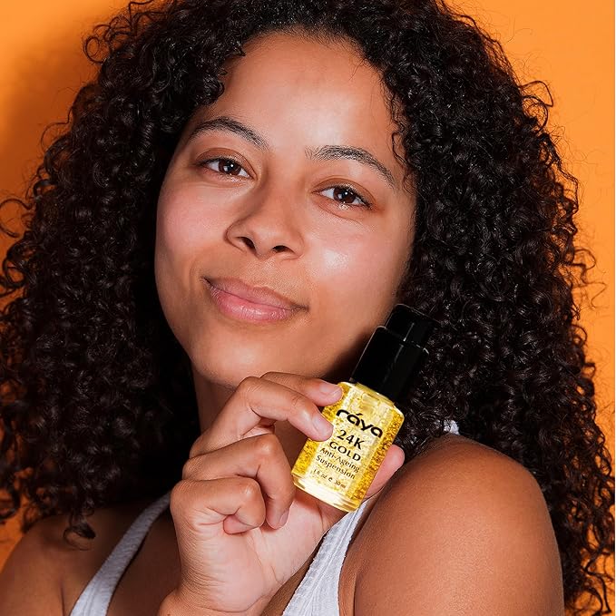 RAYA 24K Gold Age-Defy Suspension (510) - Facial Serum with Pure 24 Karat Gold for All Skin Types - Softens Skin and Helps Minimize the Appearance of Fine Lines and Wrinkles