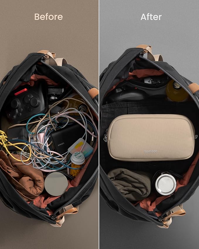 tomtoc Electronics Organizer Travel Case, Cable Organizer for Essentials