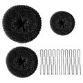TsMADDTs Dount Bun Maker, Black Hair Bun Maker for Ballet, Dance, Durable