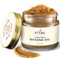 Vital Strands 100% Organic Raw Batana Oil for Hair Growth – Strengthens Hair, Reduces Breakage, Enhances Shine – Pure, Non-Greasy – No Silicones, Sulfates, or Parabens – All Hair Types – 2oz Glass Jar