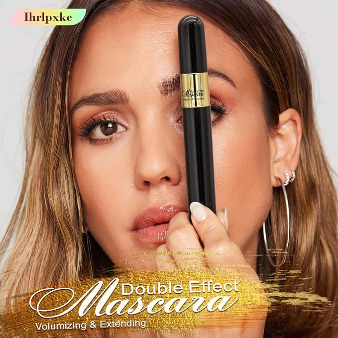 Tubing Mascara - Intense Black Lengthening & Volumizing Mascara, Fast Dry & Clump-Free, Curling & Separating, Vegan & Cruelty, All Day Full, Suitable for All Party (0.28 fl. oz)
