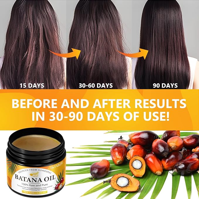 TKTALKER Beef Tallow for Skin,Beef Tallow for Face,Hydrating Tallow Balm with Raw Honey and Beeswax-Raw Batana Oil for Hair Growth