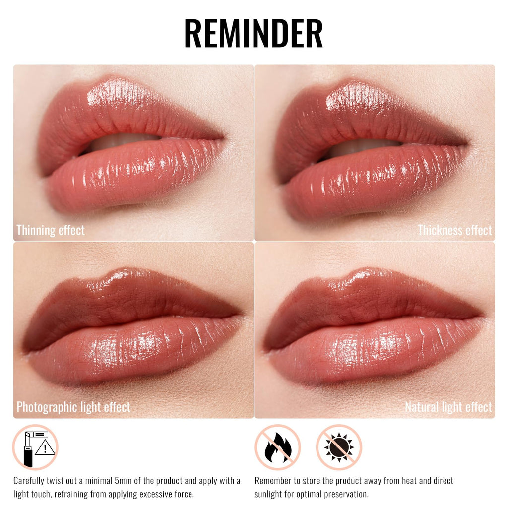 Oulac Moisturizing Lipstick for Women, Red Lipsticks Hydrating, Glass Shine Tinted Lip Balm, Hydrated Juicy and Moisture Lip Color for Dry, Cracked and Chapped Lips, Vegan Lipstick G02