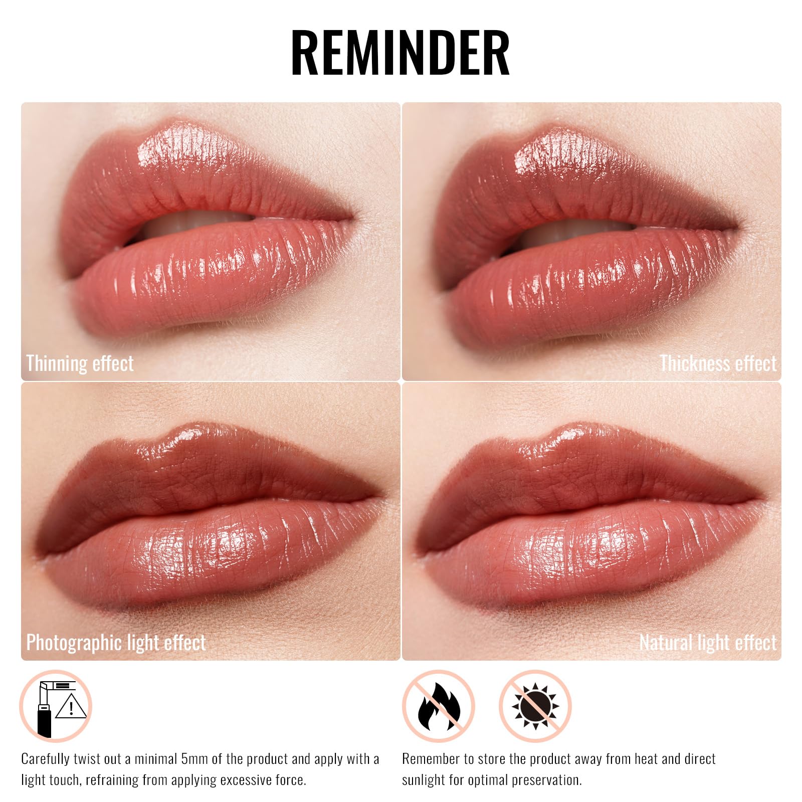 Oulac Moisturizing Lipstick for Women, Red Lipsticks Hydrating, Glass Shine Tinted Lip Balm, Hydrated Juicy and Moisture Lip Color for Dry, Cracked and Chapped Lips, Vegan Lipstick G02