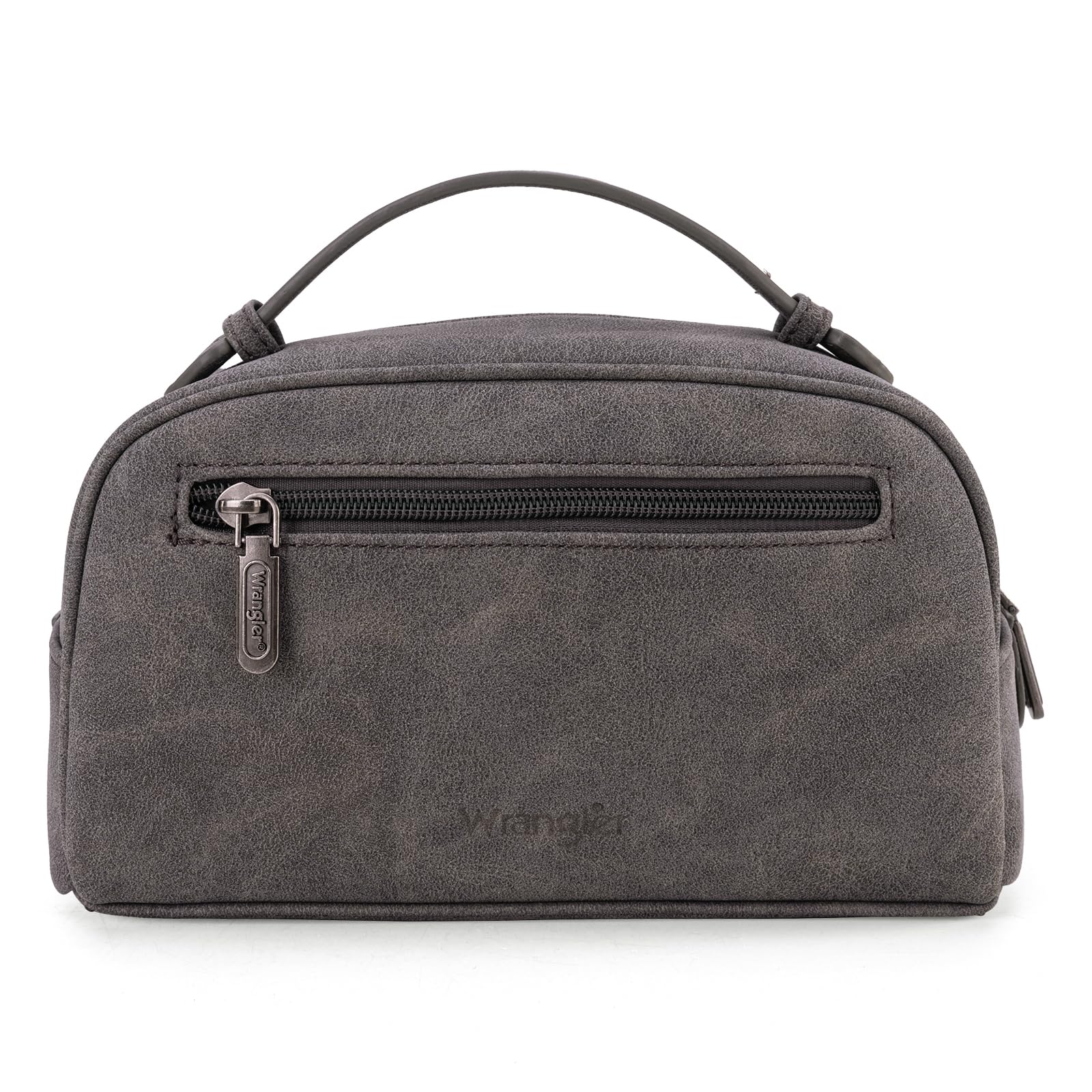 Montana West Wrangler Makeup Bag for Women Small Cosmetic Toiletry Bags Western Make Up Pouch Durable Cute Travel Purse, Grey