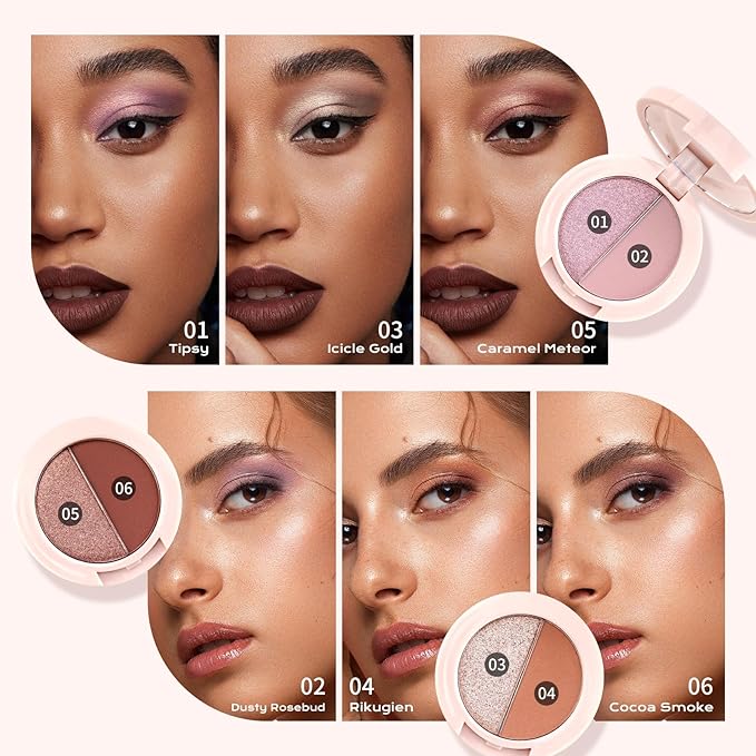 Color Nymph Mini Eyeshadow Palette, 6 Color Neutral Shadows