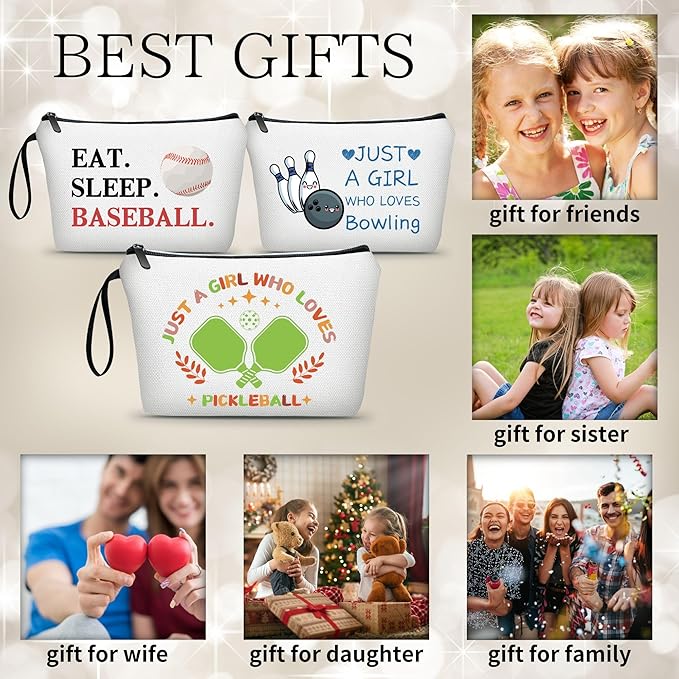 ARIOSEY Pickleball Gifts for Women,Pickleball Lover Gifts,Pickleball Accessories Women,Pickleball Cosmetic Makeup Bag,Pickleball Party Gifts,Birthday Gifts for Teen Girls