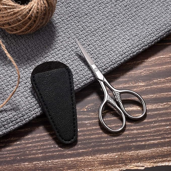 HITOPTY Small Precision Scissors, 3.5in Beauty Grooming Kit