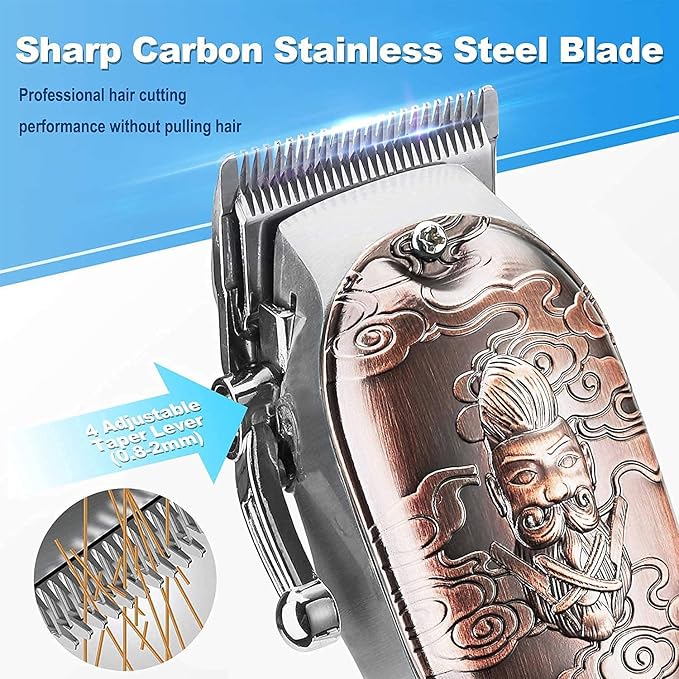 Suttik Hair Clippers and Trimmers Set for Men, Professional Cordless Barber Clippers for Hair Cutting, Beard Trimmer Hair Cutting Kit with T-Blade Close Cutting Trimmer