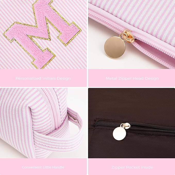 Btffitting Gifts for Teen Girls Women - Birthday Gifts for 10 11 12 13 14 15 16 17 18 Years Old Girl,Makeup Bag Cosmetic Bag,Teacher Gift Trendy Stuff Toiletry Bag - Pink,M