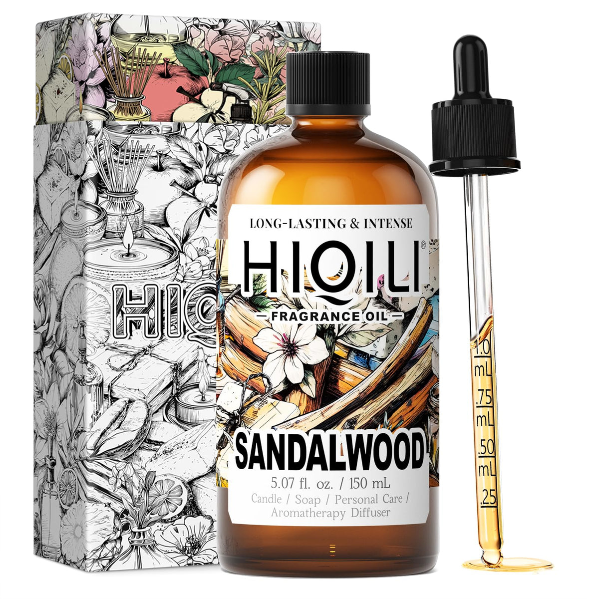HIQILI Grape Fragrance Oil for Diffusers, Perfume & Room Spray - 5.07 Fl Oz