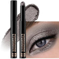 Wugbc Dark Taupe Shimmer Eyeshadow Stick, Waterproof Cream Eye Shadow Pencil Long-Lasting Crease-Proof Glitter Eyeshadow Crayon Smooth High Pigmented Highlighter Neutral Eye Shadow Liner Makeup