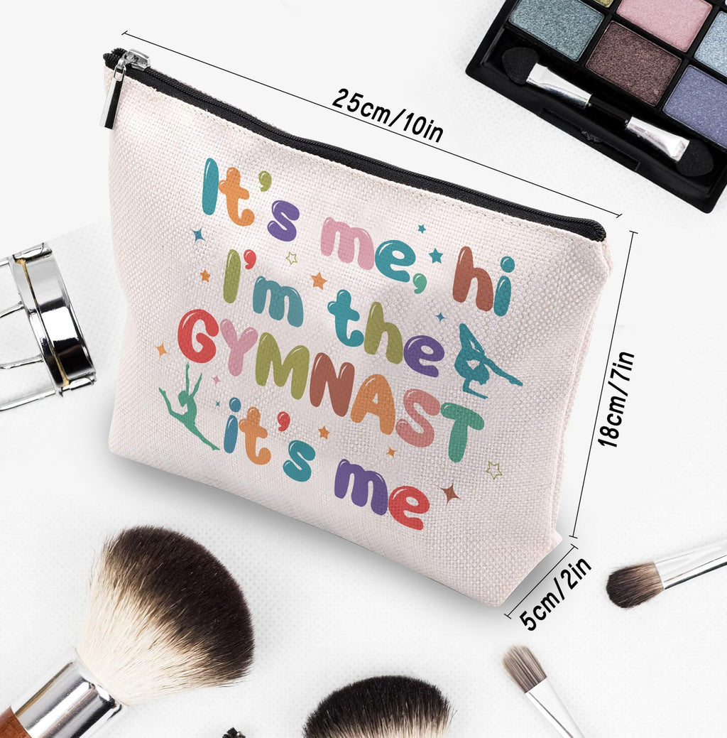 CEASQVAA Gymnast Gymnastics Stuff Gifts Makeup Bag, Graduation Birthday Gift, It's Me, Hi I'm The Gymnast Bag Gift For Women