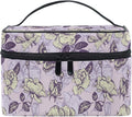 MNSRUU Makeup Bag, Vintage Butterfly And Flowers Travel Makeup Organizer Bag Cosmetic Cases Toiletry Bags for Girl Women Ladies