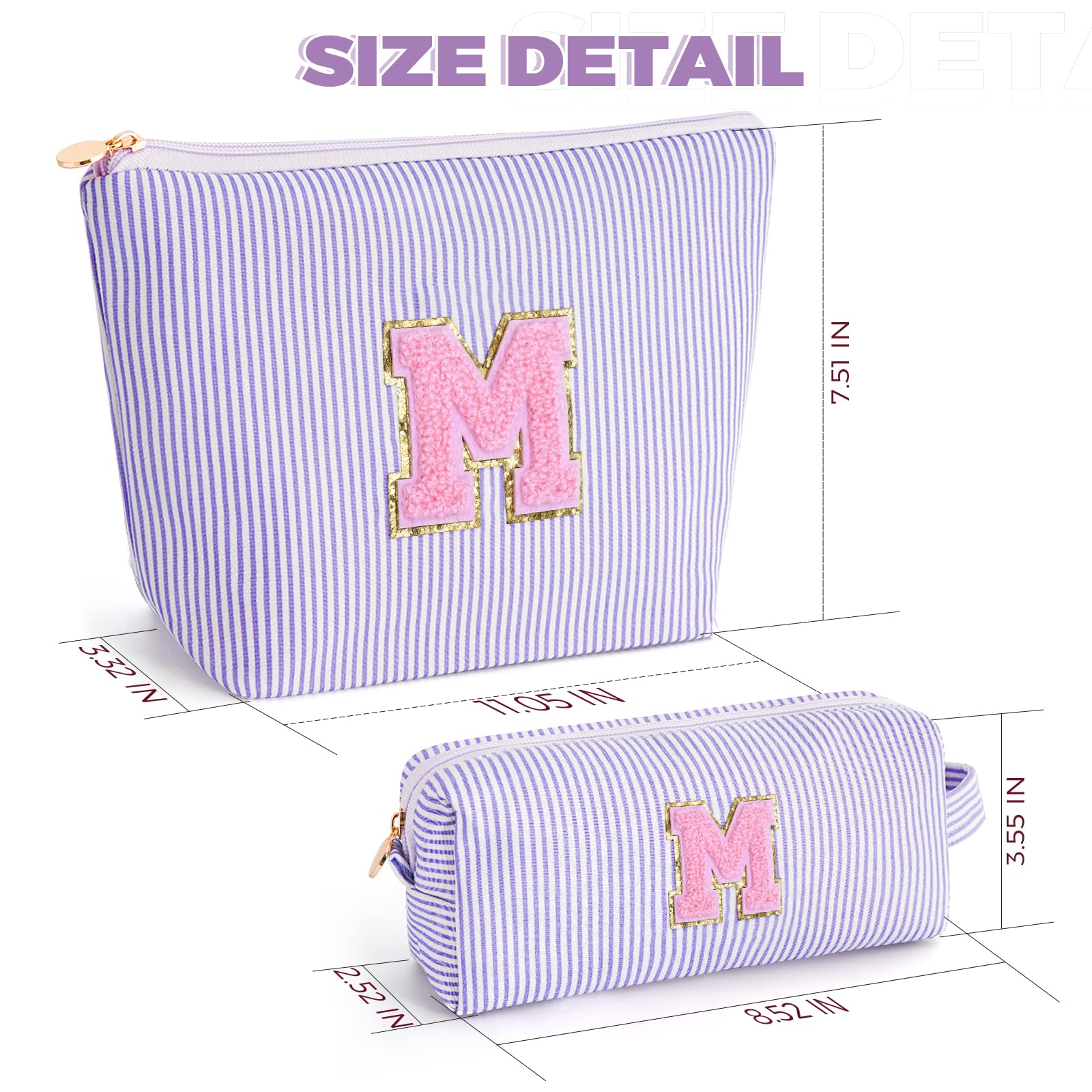 Btffitting Gifts for Teen Girls Women - Birthday Gifts for 10 11 12 13 14 15 16 17 18 Years Old Girl,Makeup Bag Cosmetic Bag,Teacher Gift Trendy Stuff Toiletry Bag - Lavender,M